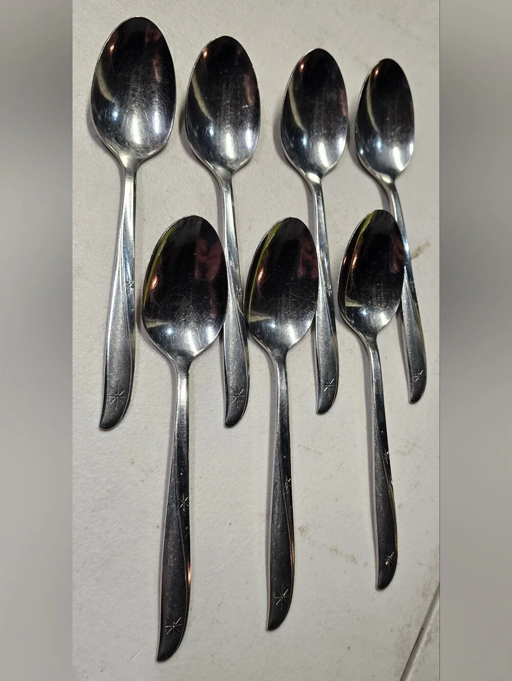 45 Pc. Oneida TWIN STAR Atomic Community Stainless Flatware Serving Utensil MCM